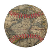 ヴィンテージ世界地図アトラスヒストリカルデザイン 野球ボール (裏面)