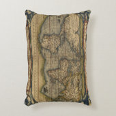 ヴィンテージ世界地図アンティーク地図 アクセントクッション (正面(垂直))