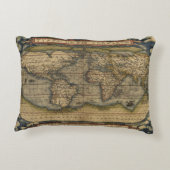 ヴィンテージ世界地図アンティーク地図 アクセントクッション (裏面)