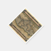 ヴィンテージ世界地図アンティーク地図 スタンダードカクテルナプキン (角)