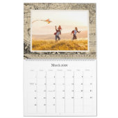 ヴィンテージ世界地図カスタム2024年家族写真 カレンダー (3月 2026)