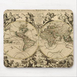ヴィンテージ世界地図コレクション マウスパッド