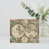 ヴィンテージ世界地図スクラップブック紙 (スタンド正面)