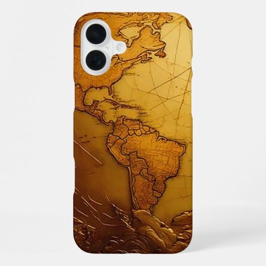 ヴィンテージ世界地図スマホケース iPhoneケース (裏面)