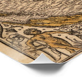 ヴィンテージ世界地図ヌア，エインテグラユニウエルシオルビス ポスター (コーナー)