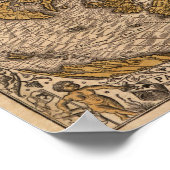 ヴィンテージ世界地図ヌア，エインテグラユニウエルシオルビス ポスター (角)