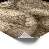 ヴィンテージ世界地図ポスター ポスター (角)