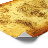 ヴィンテージ世界地図ポスター ポスター (角)