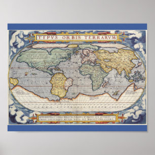 ヴィンテージ世界地図ポスター ポスター
