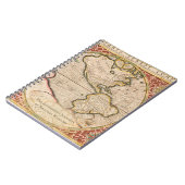 ヴィンテージ世界地図モノグラム名 ノートブック (左側)