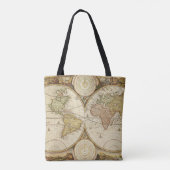 ヴィンテージ世界地図モノグラム トートバッグ (裏面)