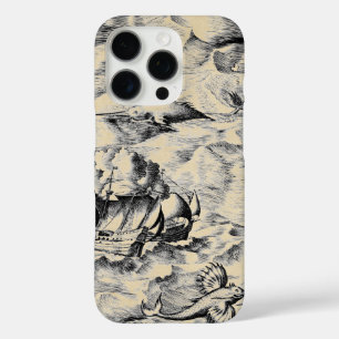 ヴィンテージ世界地図モンスターズ鳴海飛んでいる魚 iPhone 16 PROケース