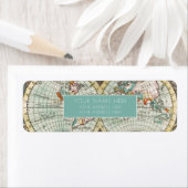 ヴィンテージ世界地図差出人住所ラベル ラベル (インサイチュ)