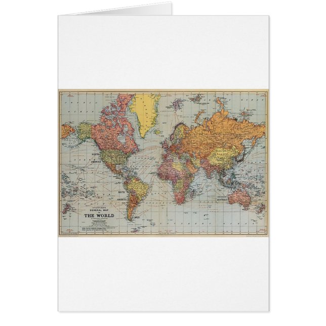 ヴィンテージ世界地図 (正面)