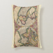 ヴィンテージ世界地図1609 アクセントクッション (正面(垂直))