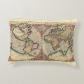 ヴィンテージ世界地図1609 アクセントクッション (裏面)