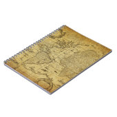 ヴィンテージ世界地図1635 ノートブック (左側)