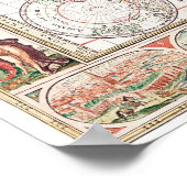 ヴィンテージ世界地図1636年～1650年 ポスター (角)