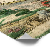 ヴィンテージ世界地図1689ポスター ポスター (角)