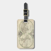 ヴィンテージ世界地図17世紀ラゲッジタグ ラゲッジタグ (正面縦)