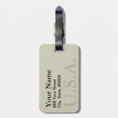 ヴィンテージ世界地図17世紀ラゲッジタグ ラゲッジタグ (裏面縦)