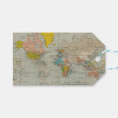 ヴィンテージ世界地図1910 ギフトタグ (正面(横))
