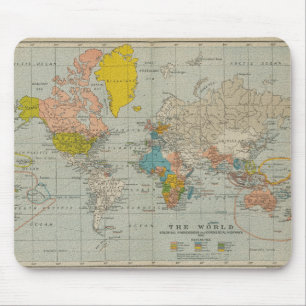 ヴィンテージ世界地図1910 マウスパッド