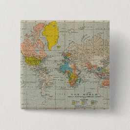 ヴィンテージ世界地図1910 缶バッジ