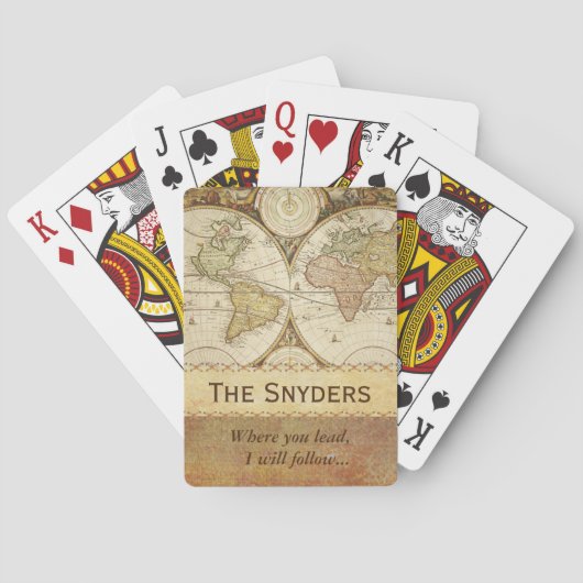 ヴィンテージ世界地図"どこに向かうのか…" トランプ (裏面)