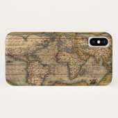 ヴィンテージ世界地図、アブラハム・オルテリウス 1564 Case-Mate iPhoneケース (裏面(横))