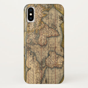 ヴィンテージ世界地図、アブラハム・オルテリウス 1564 iPhone X ケース