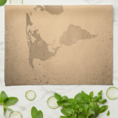 ヴィンテージ世界地図 キッチンタオル (折り畳み)