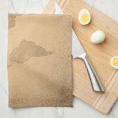 ヴィンテージ世界地図 キッチンタオル (四つ折り)