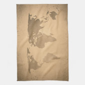 ヴィンテージ世界地図 キッチンタオル (縦)