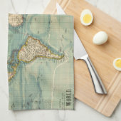 ヴィンテージ世界地図 キッチンタオル (四つ折り)