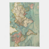 ヴィンテージ世界地図 キッチンタオル (縦)