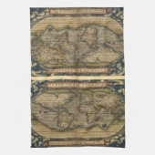 ヴィンテージ世界地図 キッチンタオル (縦)