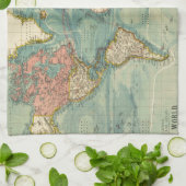 ヴィンテージ世界地図 キッチンタオル (折り畳み)