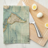 ヴィンテージ世界地図 キッチンタオル (四つ折り)