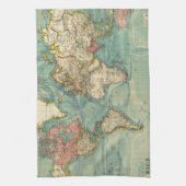 ヴィンテージ世界地図 キッチンタオル (縦)