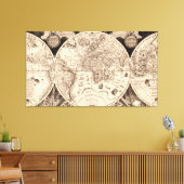 ヴィンテージ世界地図 キャンバスプリント (インサイチュ (リビング))