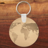 ヴィンテージ世界地図 キーホルダー (正面)