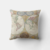 ヴィンテージ世界地図 クッション (裏面)
