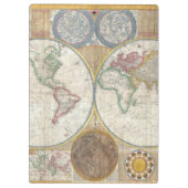 ヴィンテージ世界地図 クリップボード (裏面)