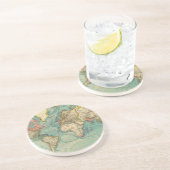 ヴィンテージ世界地図 コースター (側面)