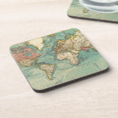 ヴィンテージ世界地図 コースター (左側)