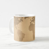 ヴィンテージ世界地図 コーヒーマグカップ (正面左)