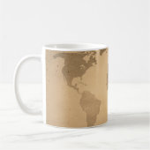 ヴィンテージ世界地図 コーヒーマグカップ (左)