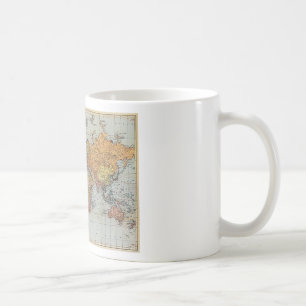 ヴィンテージ世界地図 コーヒーマグカップ