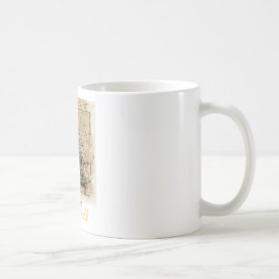 ヴィンテージ世界地図 コーヒーマグカップ